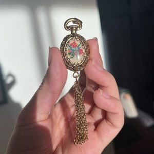Vintage cross stitch pendant